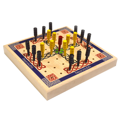 Brandubh board game in progress