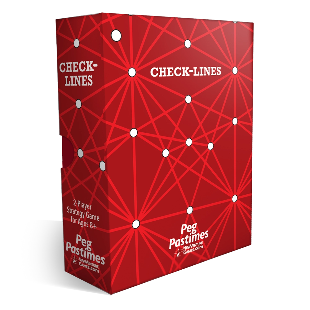 Check-Lines abstract strategy travel board game 3-in-a-row Tri-Ang ...