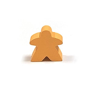Orange 16mm Meeple game piece