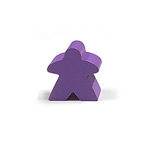 Purple 16mm Meeple game piece