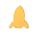 yellow rocket ship game piece