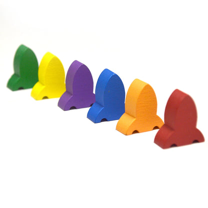 Rocketship game pieces