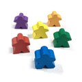 Meeple RPG person game pieces in 6 colors